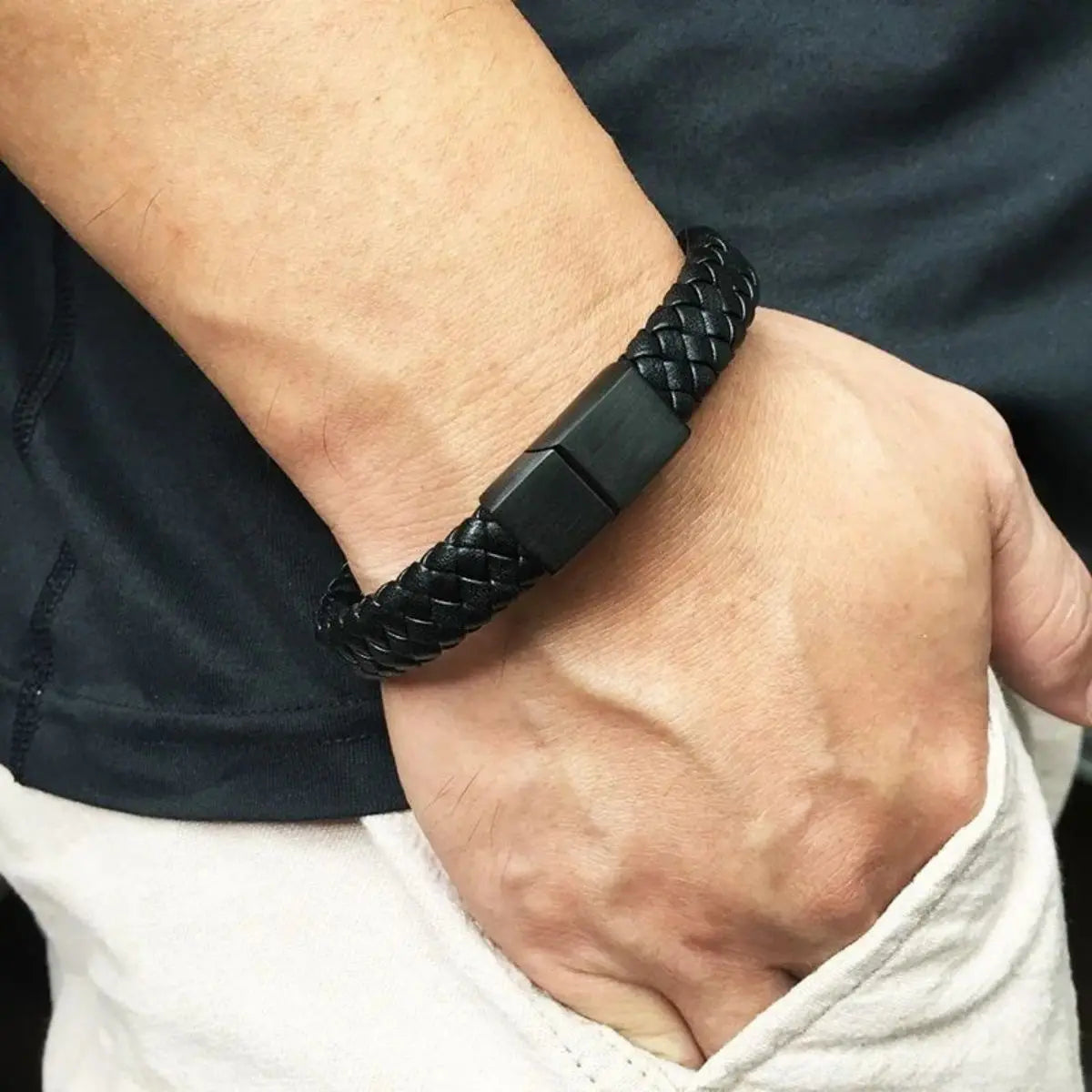 Pulseira Masculina Trama Black