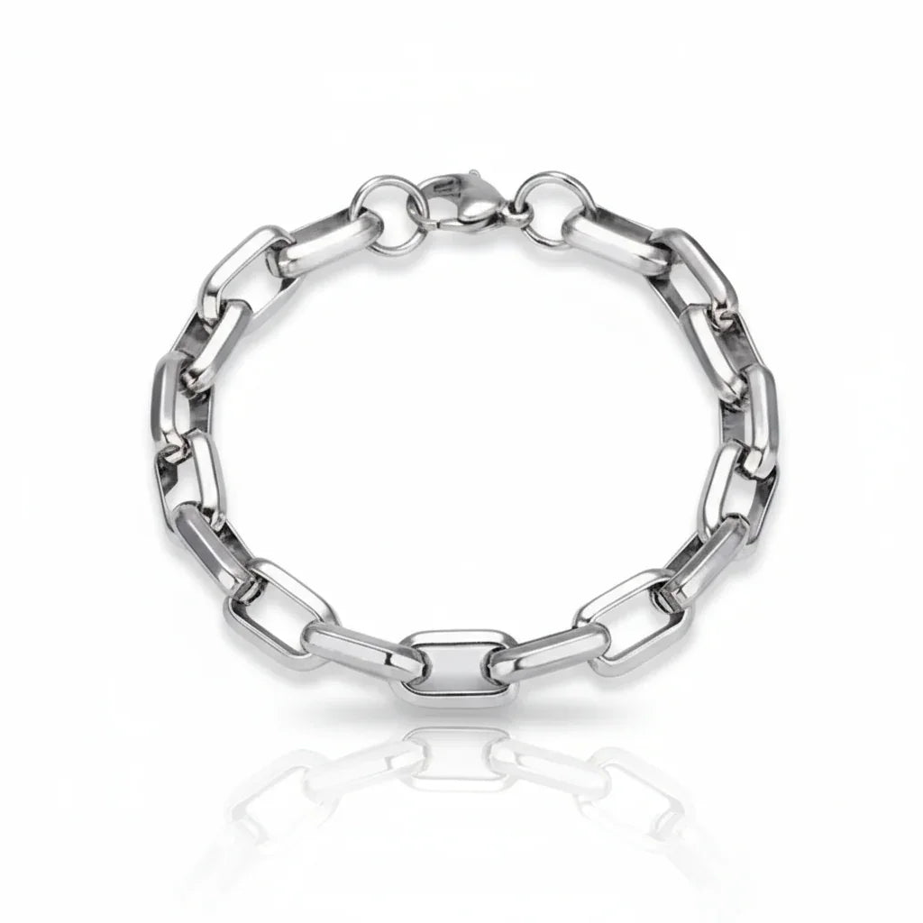 Corrente Masculina Prateada Eisenwek