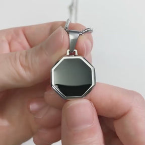 Colar Minimalista Cambridge Black Tag